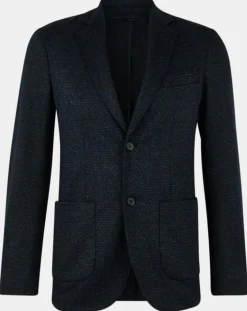 Blazer en Laine & Lin mélangés Stretch Laveste bleu marine-Galeries Lafayette