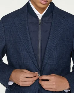 Homme Hackett London Vestes, Blousons^Blazer en Laine doublure amovible bleu foncé