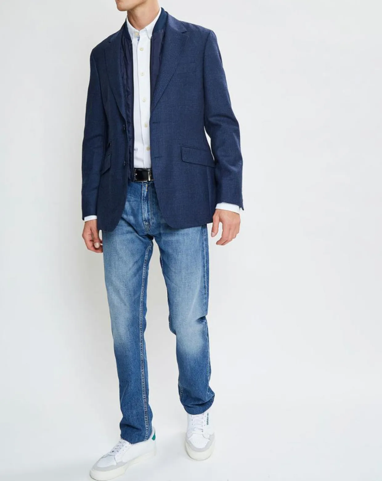 Homme Hackett London Vestes, Blousons^Blazer en Laine doublure amovible bleu foncé