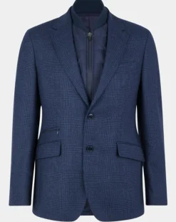 Homme Hackett London Vestes, Blousons^Blazer en Laine doublure amovible bleu foncé