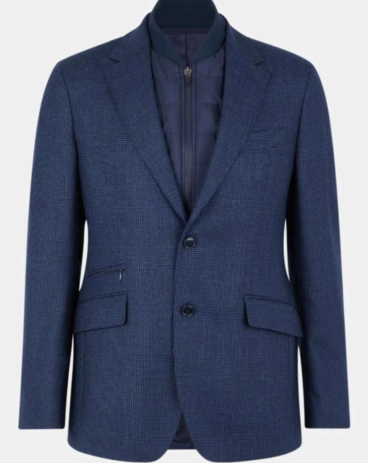 Homme Hackett London Vestes, Blousons^Blazer en Laine doublure amovible bleu foncé