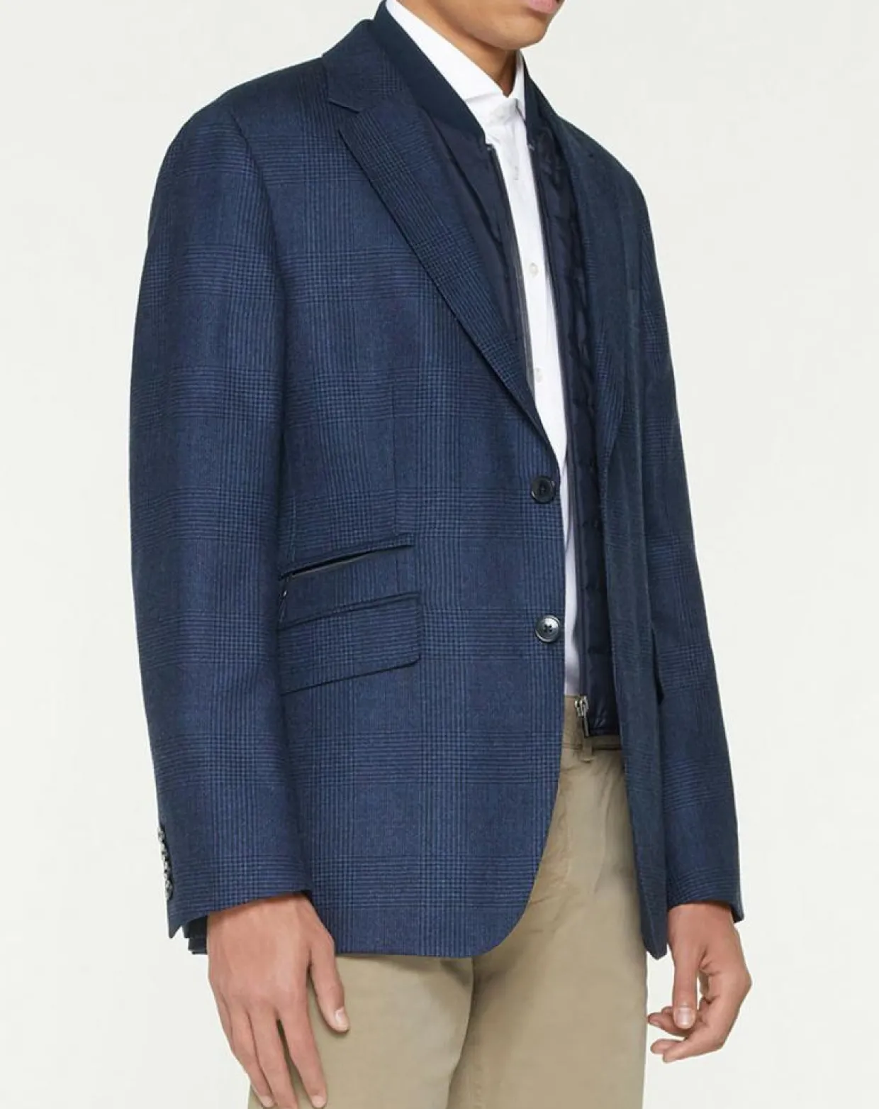 Homme Hackett London Vestes, Blousons^Blazer en Laine doublure amovible bleu foncé