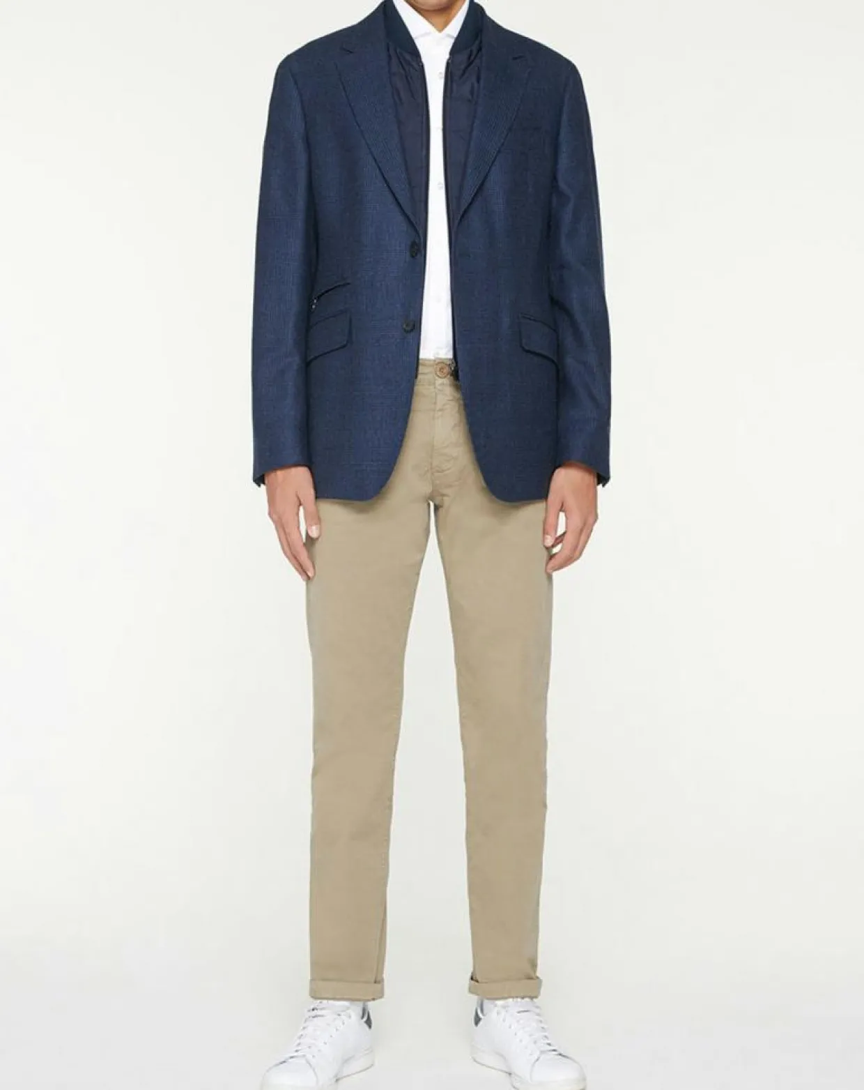 Homme Hackett London Vestes, Blousons^Blazer en Laine doublure amovible bleu foncé
