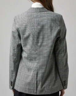 Blazer en Laine mélangée à carreaux gris-Marc O'Polo