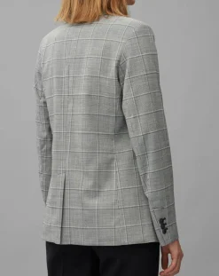 Blazer en Laine mélangée à carreaux gris-Marc O'Polo