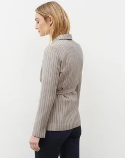 Femme Caroll Vestes, Blousons^Blazer en Laine mélangée Juno beige