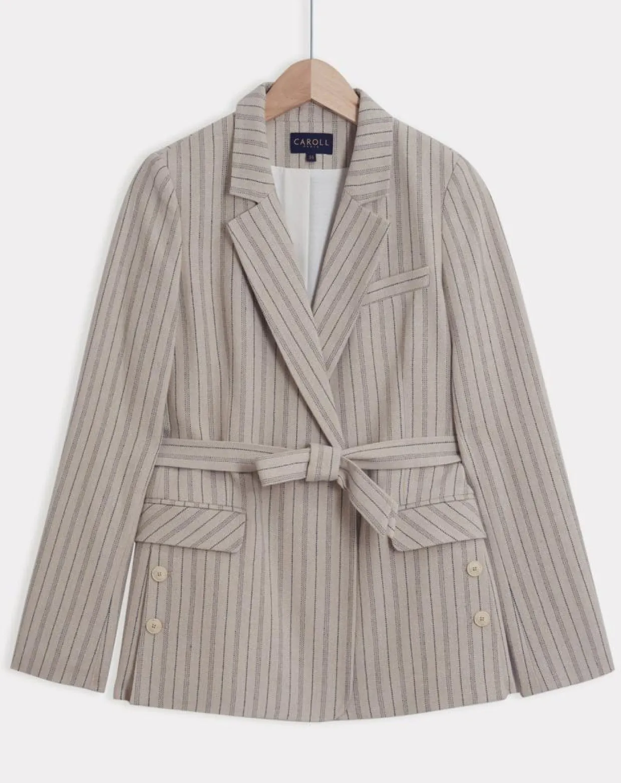 Femme Caroll Vestes, Blousons^Blazer en Laine mélangée Juno beige