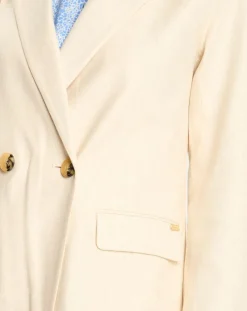 Femme Scotch & Soda Vestes, Blousons^Blazer en Lin mélangé écru