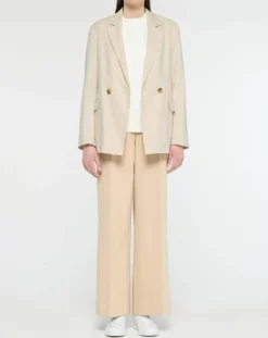 Femme Scotch & Soda Vestes, Blousons^Blazer en Lin mélangé écru