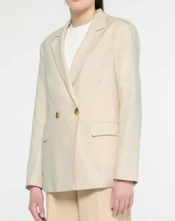 Femme Scotch & Soda Vestes, Blousons^Blazer en Lin mélangé écru