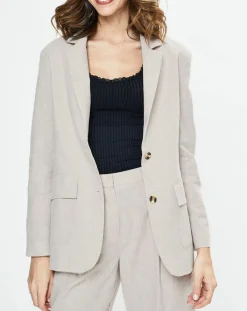 Blazer en Lin mélangé Marianne beige-Yerse Discount