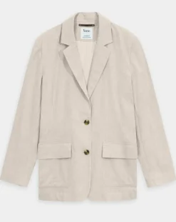 Blazer en Lin mélangé Marianne beige-Yerse Discount