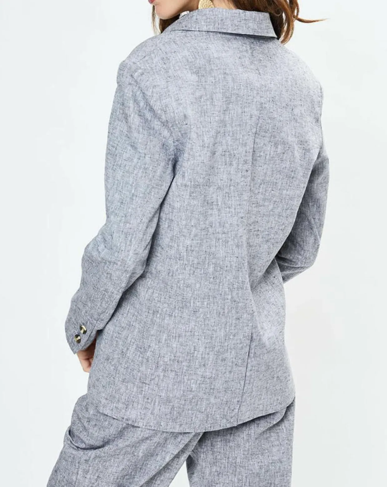 Femme Yerse Vestes, Blousons^Blazer en Lin mélangé Marianne bleu marine