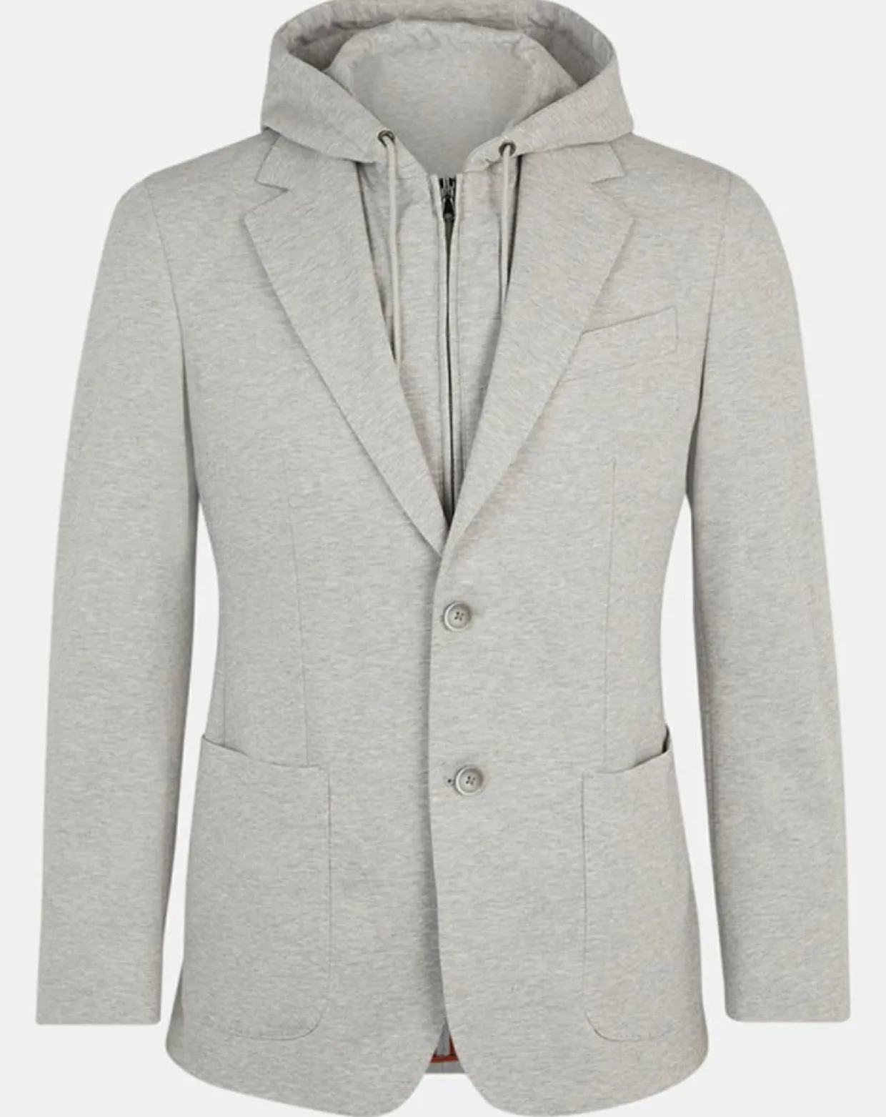 Homme Hackett London Vestes, Blousons^Blazer Hoodie à capuche amovible gris clair