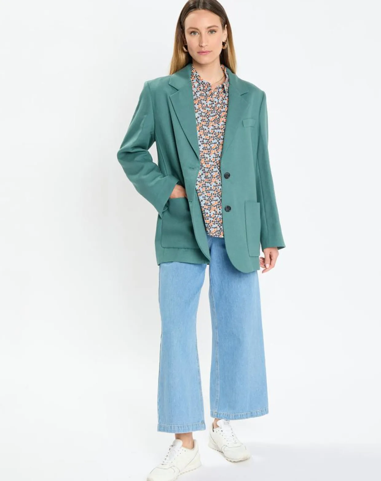 Blazer Oversize 2 boutons vert-Marc O'Polo Online