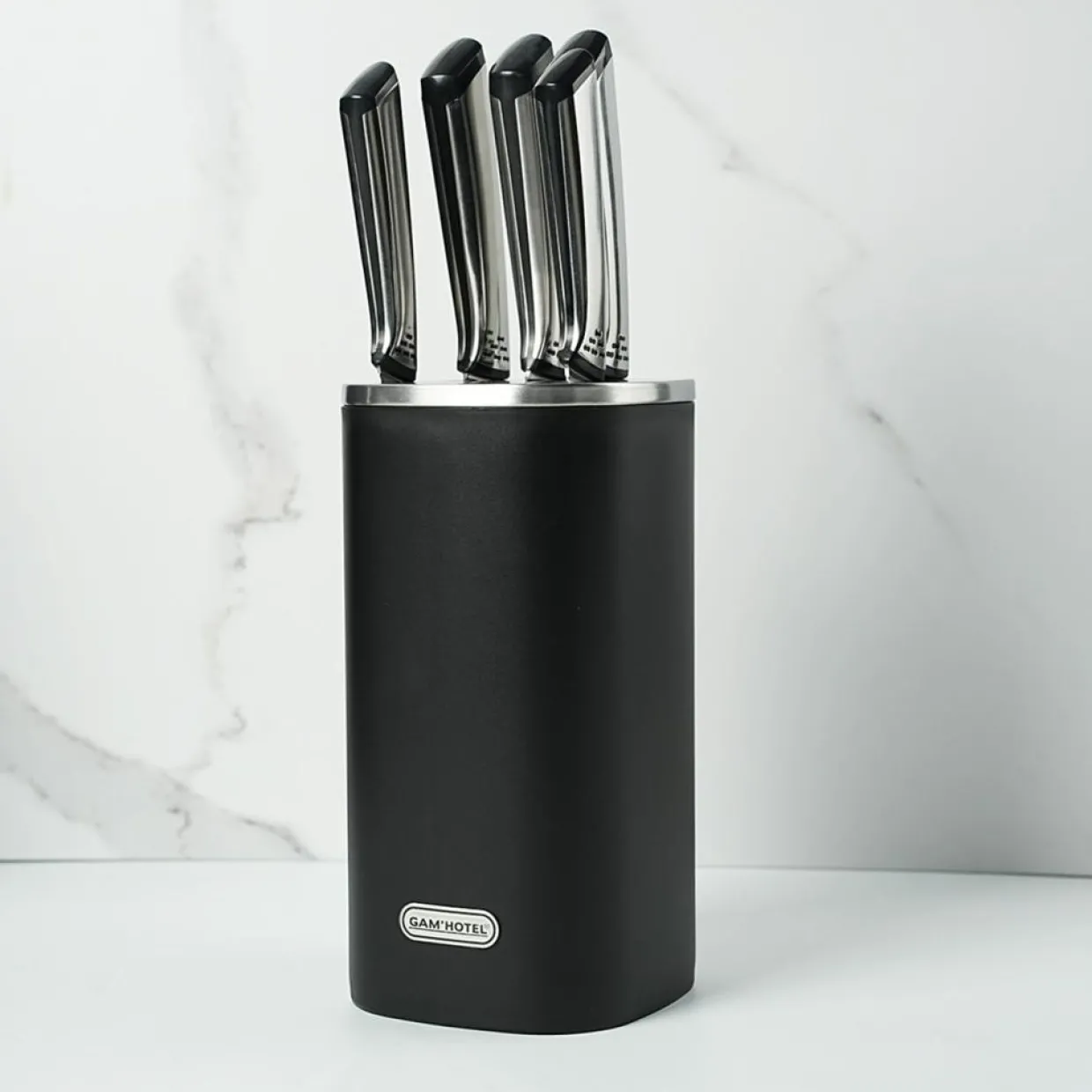 Bloc + 5 couteaux Cut noir-Gam'Hotel Clearance