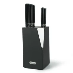 Bloc + 5 couteaux Steel noir-Gam'Hotel Outlet