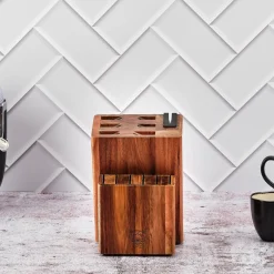 Bjorn Couteaux^Bloc avec couteaux de cuisine et couteaux à steak Jakob Loviisa bois mat - 14 pièces