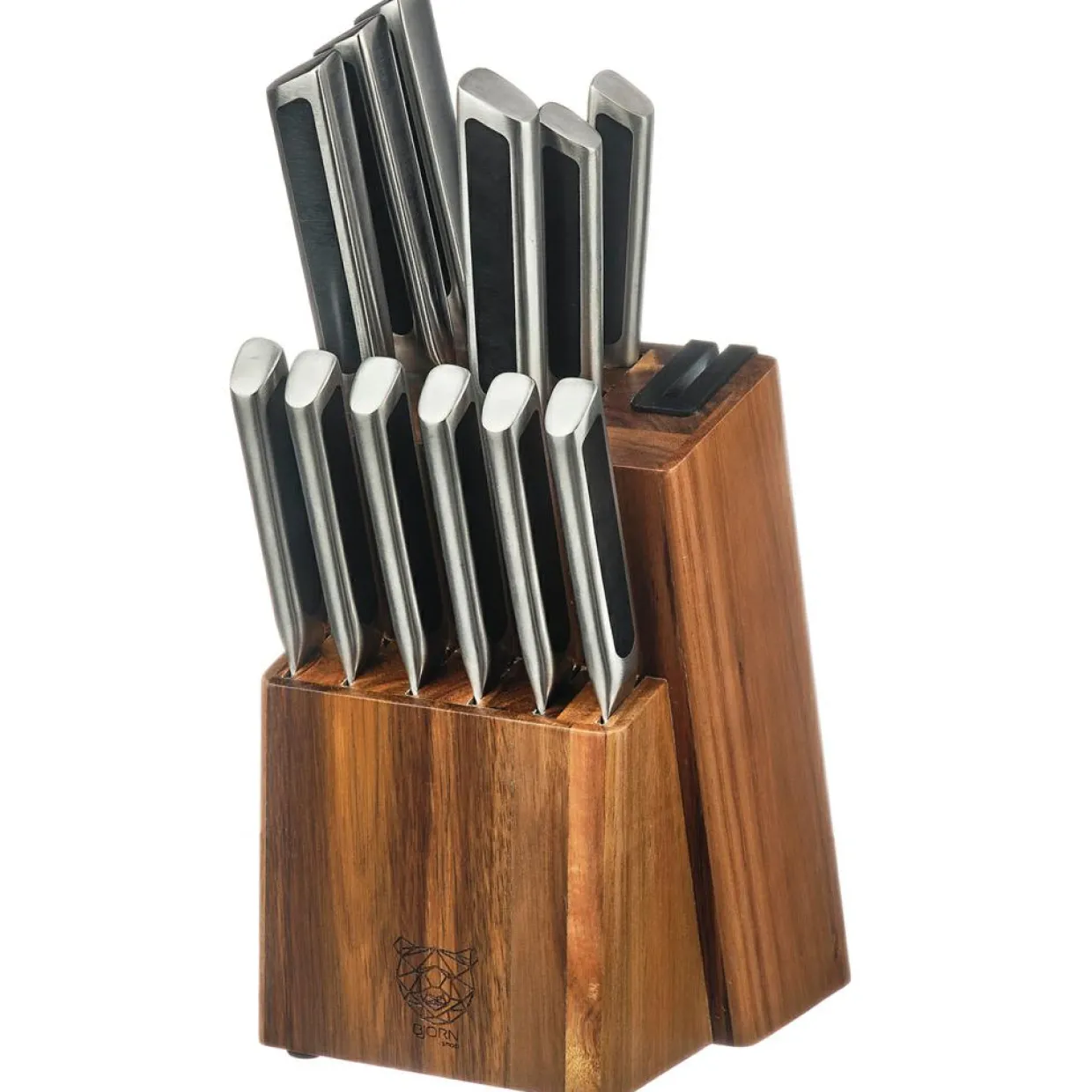 Bloc avec couteaux de cuisine et couteaux à steak Loki Loviisa - 14 pièces-Bjorn Sale