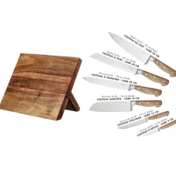 Bjorn Couteaux^Bloc avec couteaux de cuisine Jakob Vantaa bois mat - 7 pièces
