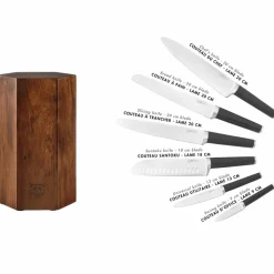 Bloc avec couteaux de cuisine Jona Imatra inox mat - 7 pièces-Bjorn Sale