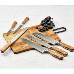 Bloc avec couteaux de cuisine Jakob Skagen bois mat - 7 pièces-Bjorn Hot