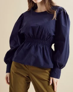 Blouse Beirut bleu marine-Chloé Stora Outlet