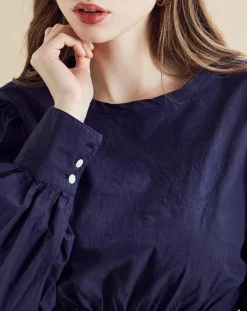 Blouse Beirut bleu marine-Chloé Stora Outlet