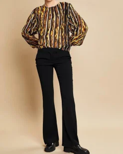 Blouse Bisous noir/marron-Belair