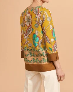 Femme Devernois Tops Et Blouses^Blouse Calcuta en Coton imprimée jaune