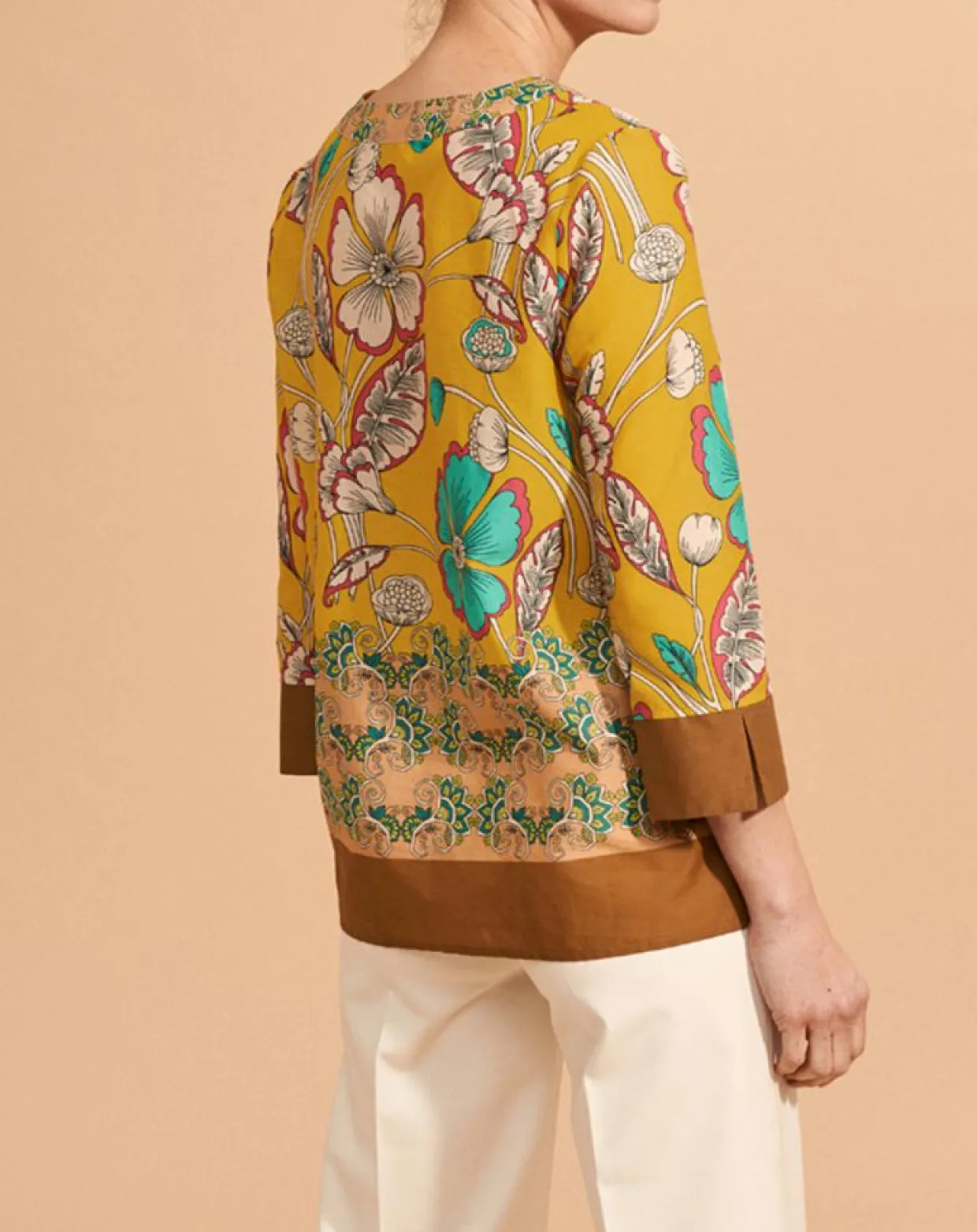 Femme Devernois Tops Et Blouses^Blouse Calcuta en Coton imprimée jaune