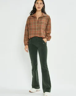 Femme Lauren Vidal Tops Et Blouses^Blouse Cloé à carreaux orange/sable