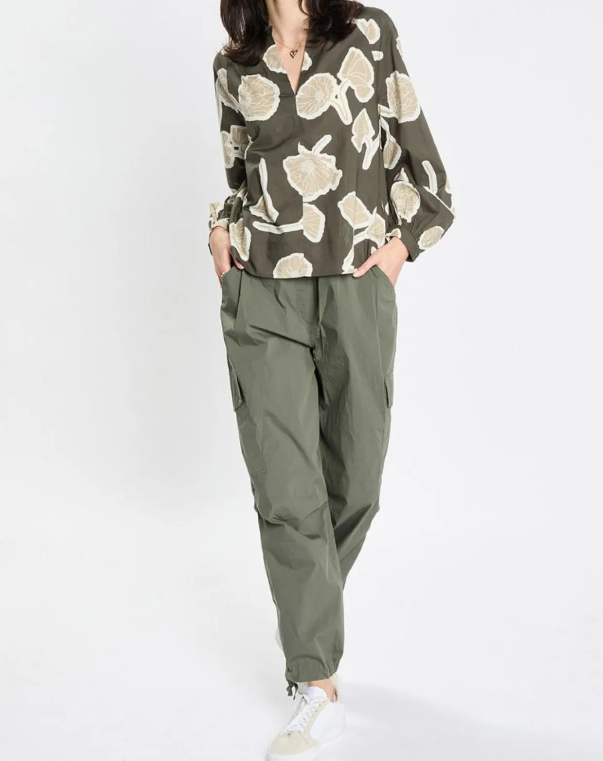 Femme Marc O'Polo Tops Et Blouses^Blouse Col Mao Motif Coton Bio multicolore