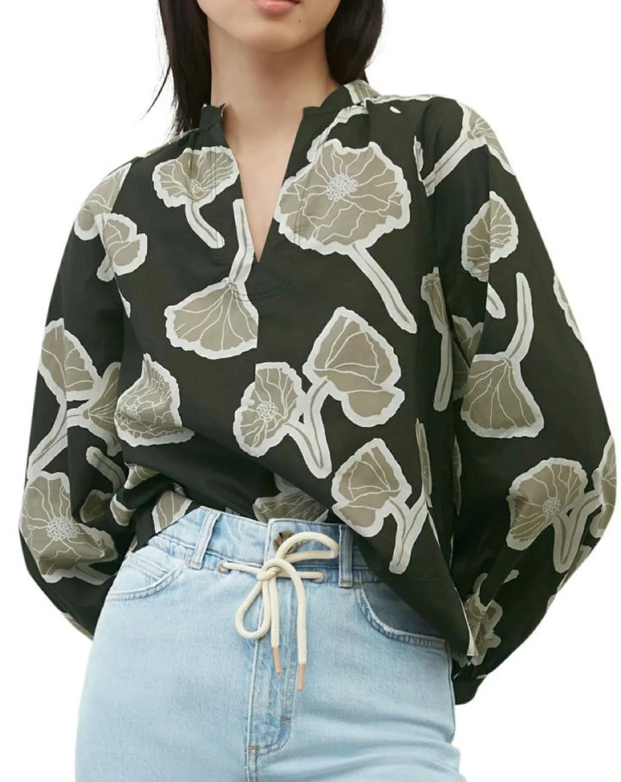 Femme Marc O'Polo Tops Et Blouses^Blouse Col Mao Motif Coton Bio multicolore