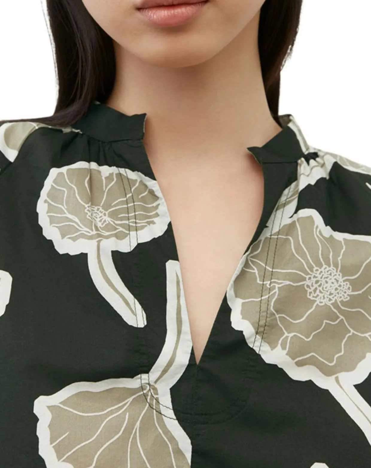 Femme Marc O'Polo Tops Et Blouses^Blouse Col Mao Motif Coton Bio multicolore