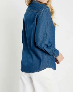 Blouse Coleen denim-Lauren Vidal Discount