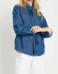 Blouse Coleen denim-Lauren Vidal Discount