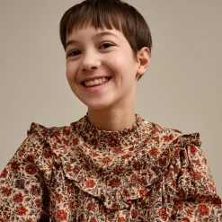 Blouse en Coton & Laine Hicons à fleurs beige/orange-Bellerose
