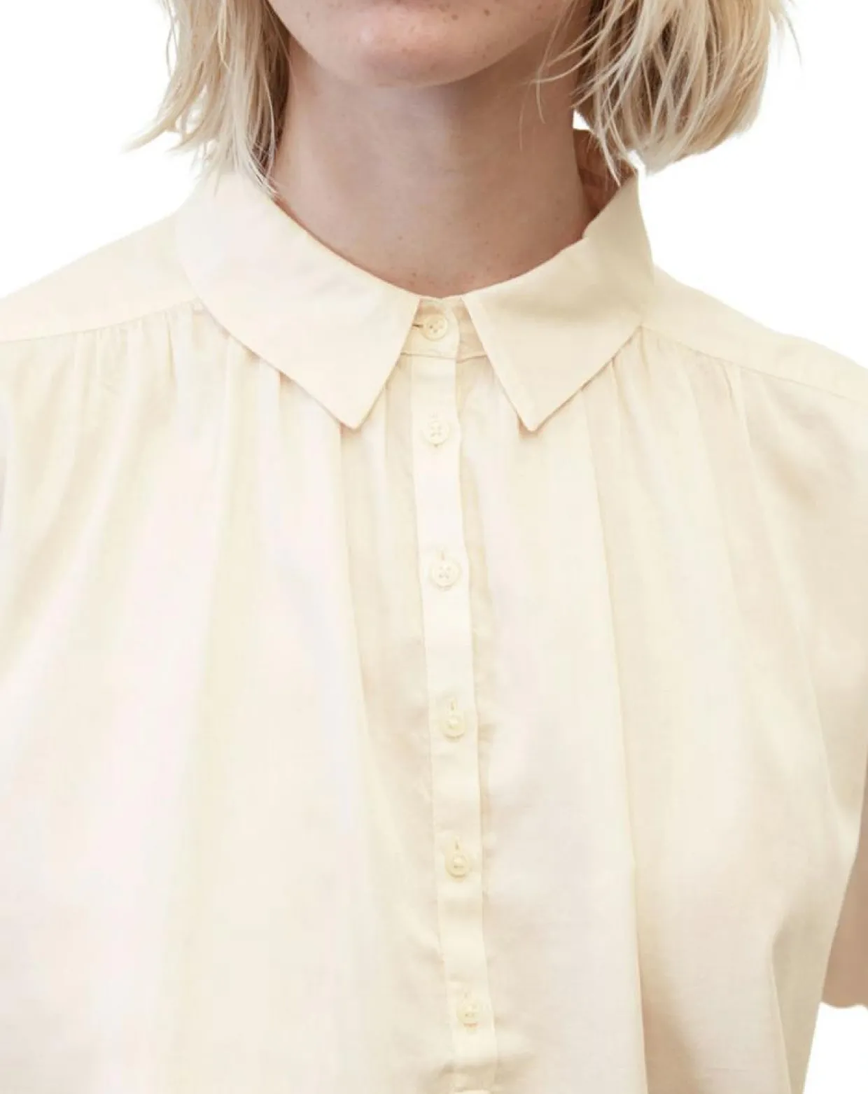 Blouse en Popeline col polo écrue-Marc O'Polo Hot