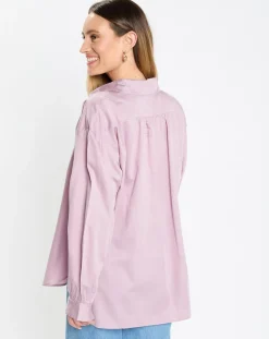 Femme Marc O'Polo Tops Et Blouses^Blouse en Popeline col polo violet clair