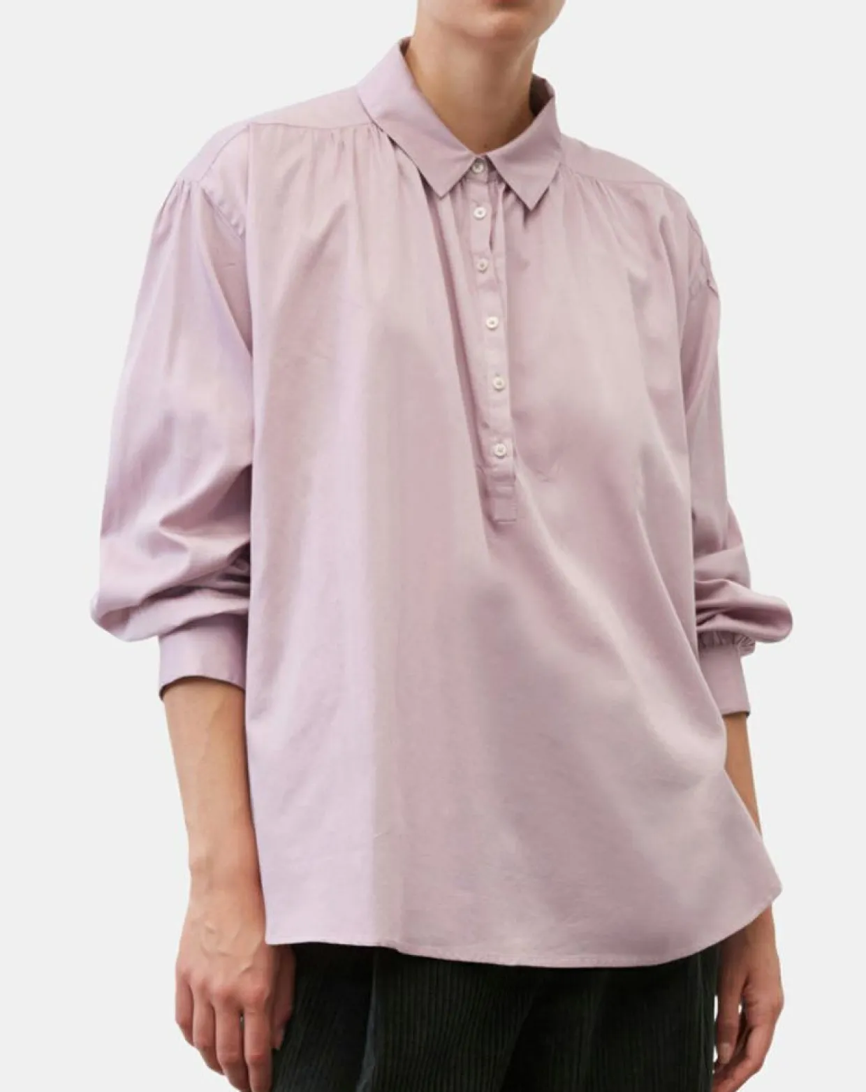 Femme Marc O'Polo Tops Et Blouses^Blouse en Popeline col polo violet clair