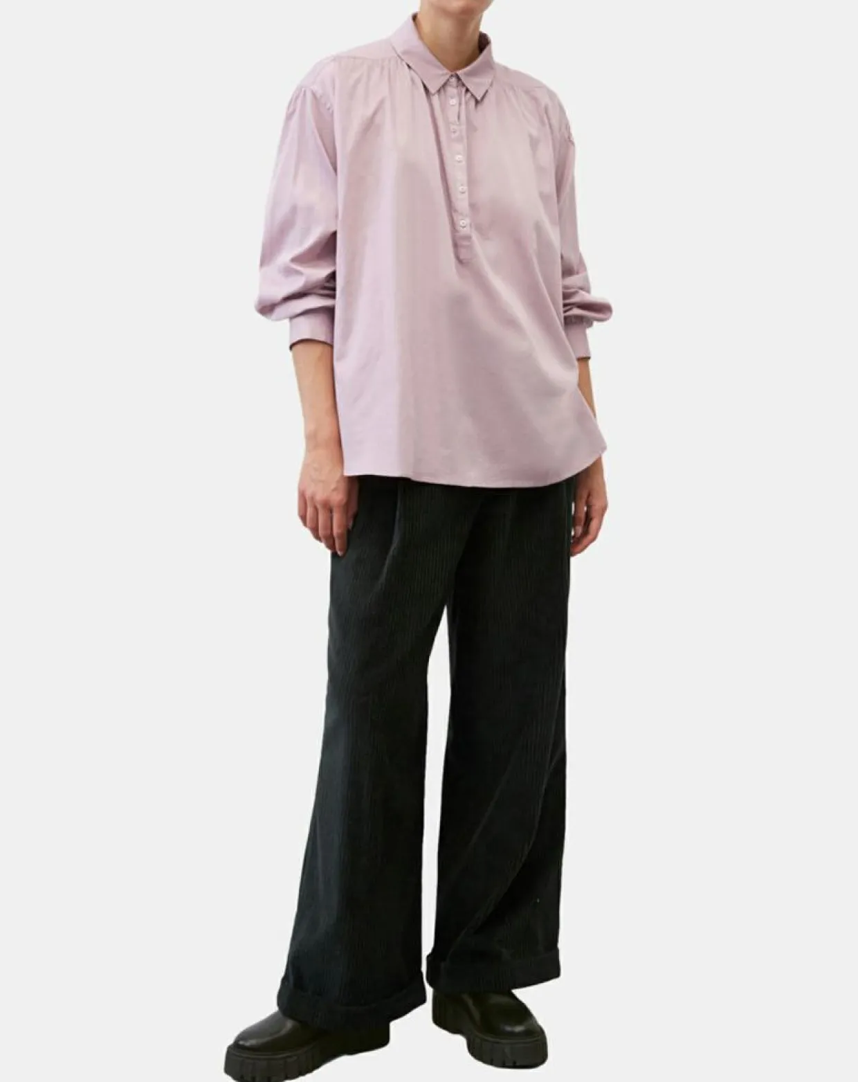 Femme Marc O'Polo Tops Et Blouses^Blouse en Popeline col polo violet clair
