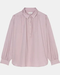 Femme Marc O'Polo Tops Et Blouses^Blouse en Popeline col polo violet clair
