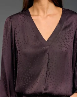 Blouse Enzo raisin-Lauren Vidal New