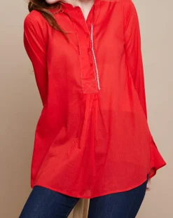 Femme Mare di Latte Tops Et Blouses^Blouse Eva Mara Voile rouge