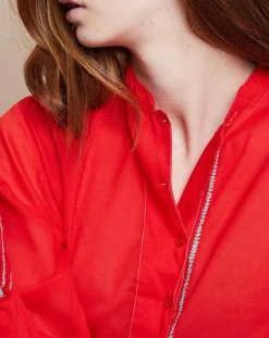 Femme Mare di Latte Tops Et Blouses^Blouse Eva Mara Voile rouge