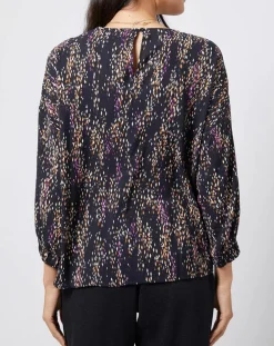 Blouse fluide à motif et découpe multicolore-Esprit Clearance