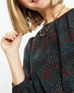 Femme Galeries Lafayette Tops Et Blouses^Blouse fluide Gala imprimé noire