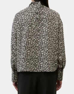 Femme Marc O'Polo Tops Et Blouses^Blouse imprimée fleurs blanc/noir