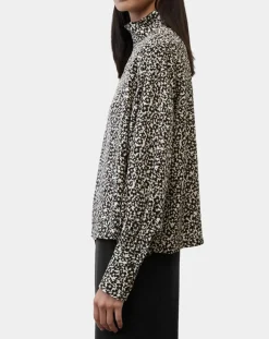 Femme Marc O'Polo Tops Et Blouses^Blouse imprimée fleurs blanc/noir